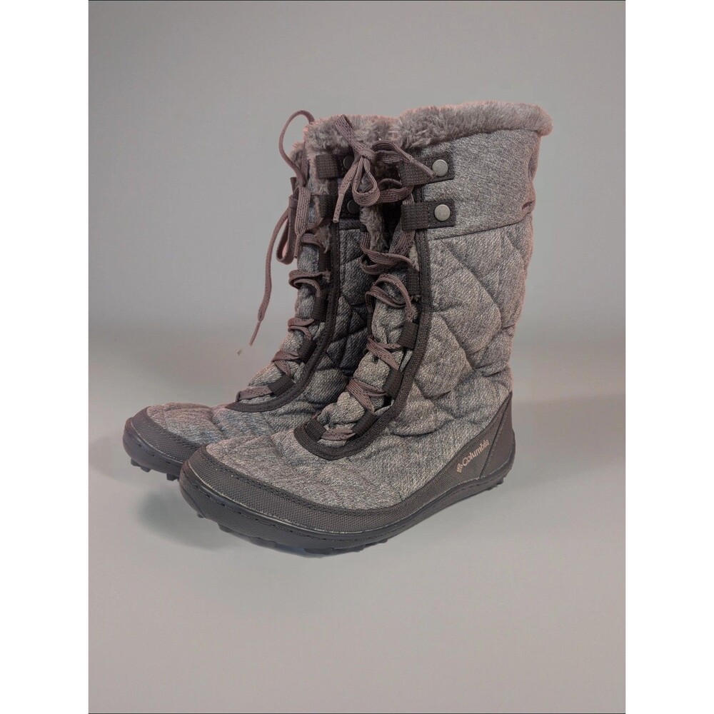 Women's Columbia Minx Mid II Omni Heat Quilted Waterproof Winter Boots Gray US 6